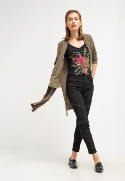 URBAN CLASSICS Ladies Stretch Biker Pants - Slim Fit Jeans - Black -Urban Classics 31f52c62010a4a3caca4a18f77171a75