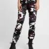 URBAN CLASSICS Ladies High Waist Camo Cargo Pants - Broek - Wine -Urban Classics 31fad7fed05a4babb6a6deca684e55ed