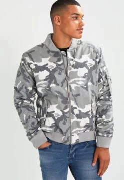 URBAN CLASSICS Vintage Camo- Bomberjacks - Snow