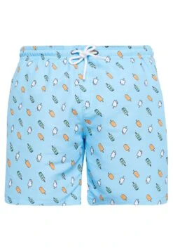 URBAN CLASSICS Pattern Swim - Zwemshorts - Light Blue/Ice