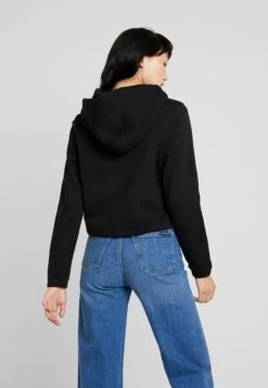 URBAN CLASSICS Ladies Contrast Drawstring Hoody - Hoodie - Black -Urban Classics 32c46c31e5eb4db5a1685c448e075173