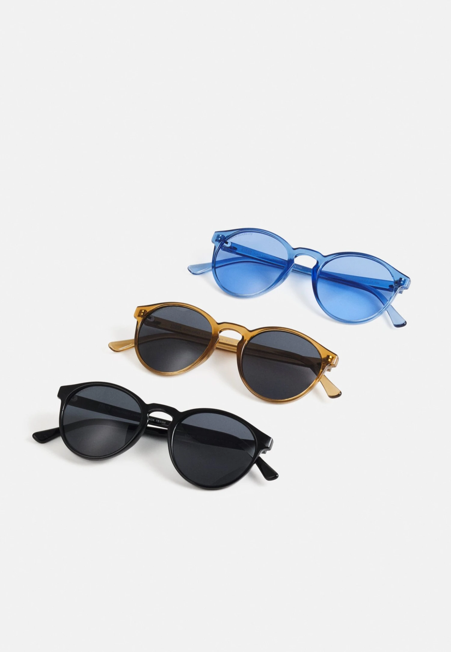 URBAN CLASSICS Sunglasses Cypres 3 Pack - Zonnebril - Black/Brown/Blue 3 URBAN CLASSICS Sunglasses Cypres 3 Pack - Zonnebril - Black/Brown/Blue