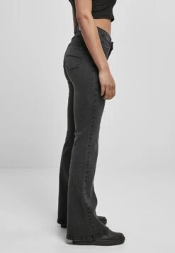 URBAN CLASSICS High Waist - Flared Jeans - Black Washed -Urban Classics 3432cdc0f2554e9caad7d65c1a76f2f2