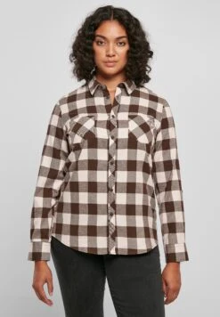 URBAN CLASSICS Overhemdblouse - Pink Brown -Urban Classics 345d6f286a8c4e6d885122e1a2e18ab0