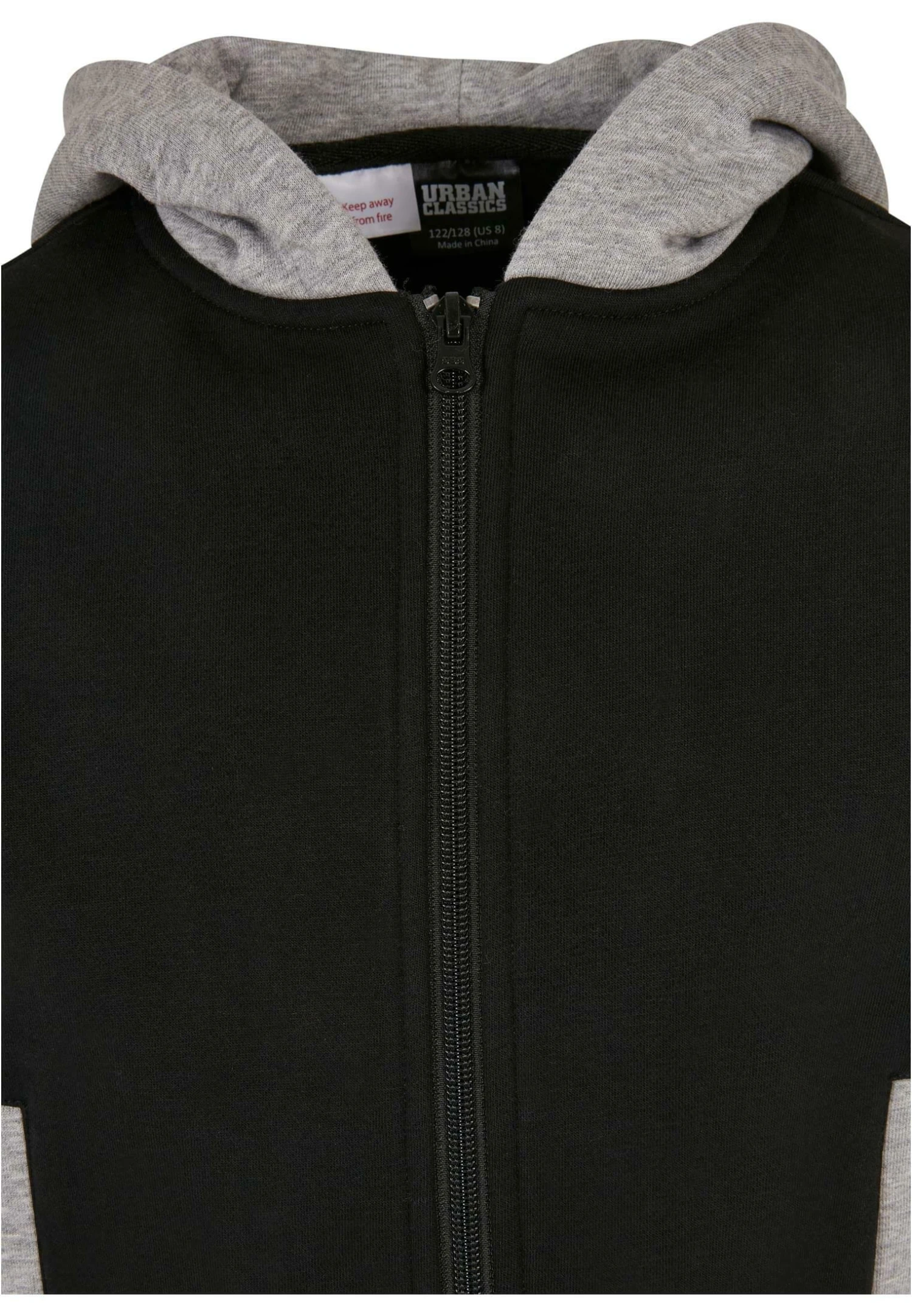 URBAN CLASSICS 2-Tone- Sweater Met Rits - Black Grey 5 URBAN CLASSICS 2-Tone- Sweater Met Rits - Black Grey - Afbeelding 3