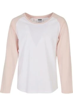 URBAN CLASSICS Kinder- Longsleeve - White Pink+White Black -Urban Classics 37b3ab2a4b1f4f579dea86b19ec5bfa8