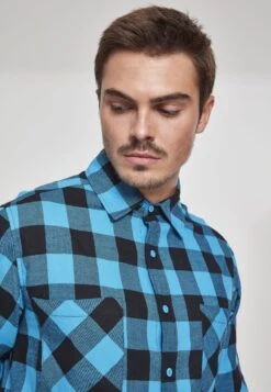 URBAN CLASSICS Checked - Overhemd - Blk/Blk -Urban Classics 3810a9c0eb9846bdbfca24c83f4d396b