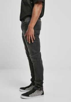 URBAN CLASSICS Zip - Slim Fit Jeans - Real Black Washed -Urban Classics 39ff1ecb9a994189bbb00f8639530e38