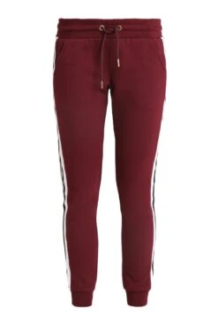 URBAN CLASSICS Ladies College Contrast - Trainingsbroek - Port/White/Black -Urban Classics 3b50ceba01f44f8e8e859cc1fe6adf04