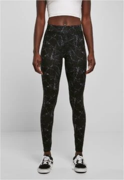 URBAN CLASSICS Soft Aop - Legging - Blackmarble