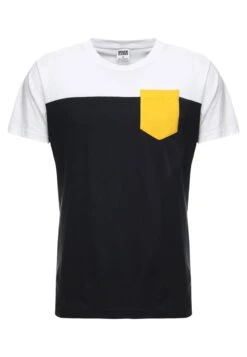 URBAN CLASSICS 3-Tone Pocket Tee - T-Shirt Print - Navy/White/Chromeyellow -Urban Classics 40d4f07e9b054db69ec43df4a1100cff