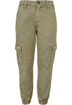 URBAN CLASSICS Washed Twill Jogging - Cargobroek - Olive
