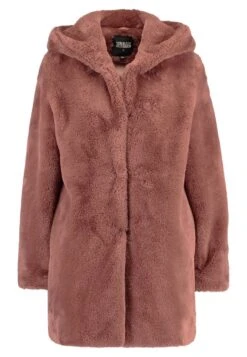URBAN CLASSICS Ladies Hooded Teddy Coat - Winterjas - Darkrose -Urban Classics 4261b0d73d184ba5817e53cd498f5d41