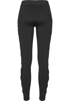 URBAN CLASSICS Ladies Ribbon Mesh Leggings - Legging - Black -Urban Classics 456ab95751874747a767d1e0fe55613f