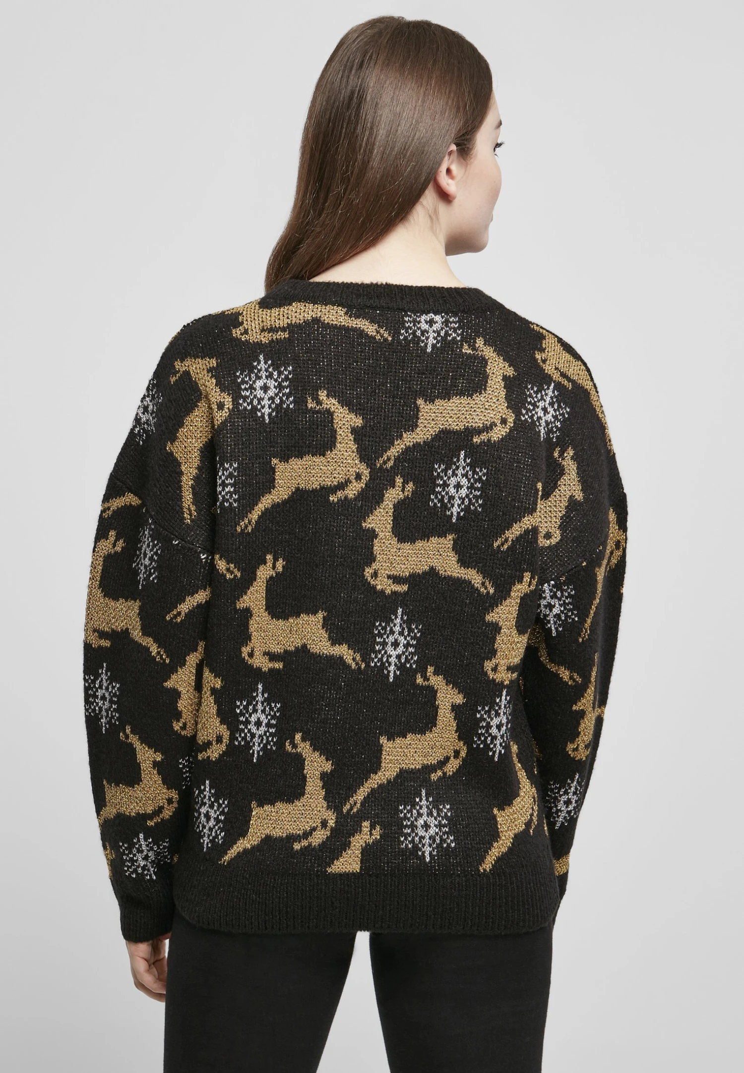 URBAN CLASSICS Oversized Christmas - Trui - Blackgold 5 URBAN CLASSICS Oversized Christmas - Trui - Blackgold - Afbeelding 3