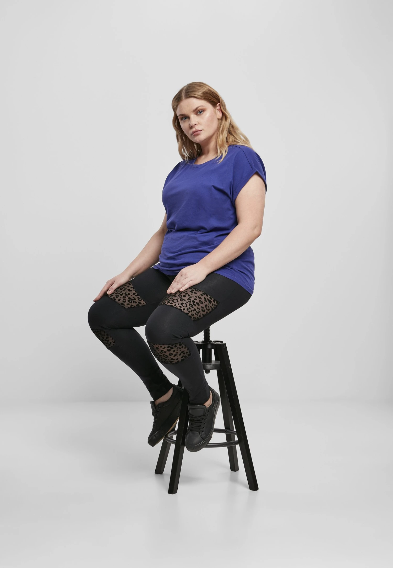 URBAN CLASSICS Flock Lace Inset - Legging - Black 12 URBAN CLASSICS Flock Lace Inset - Legging - Black - Afbeelding 10