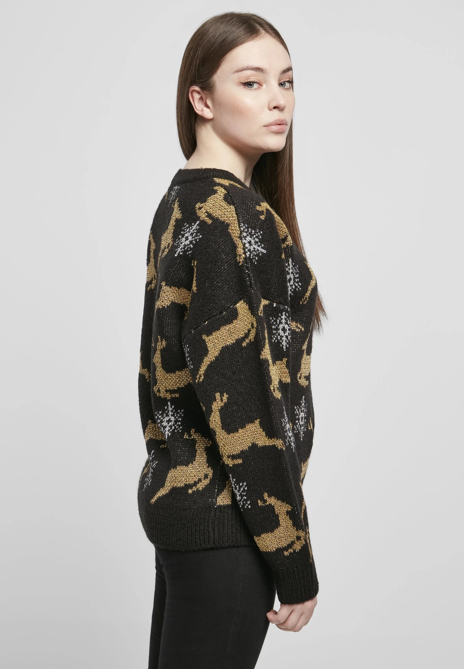 URBAN CLASSICS Oversized Christmas - Trui - Blackgold 7 URBAN CLASSICS Oversized Christmas - Trui - Blackgold - Afbeelding 5