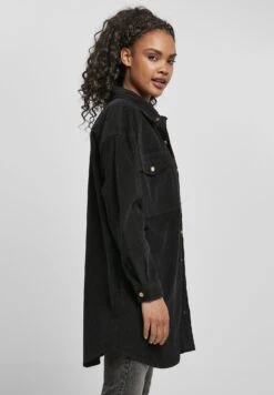 URBAN CLASSICS Ladies Long Corduroy Overshirt - Overhemdblouse - Black -Urban Classics 4d07de9681824e8c855fb0092ba3bf3c