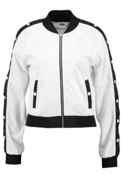 URBAN CLASSICS Ladies Button Up Track Jacket - Bomberjacks - White/Black/White -Urban Classics 4ddfb489a93448a8ae35cf54f8bfdf3d