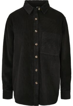 URBAN CLASSICS Ladies Corduroy Oversized Shirt - Overhemdblouse - Black -Urban Classics 4ecbad90559a4c2e8eb257ccd3a81605