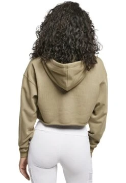 URBAN CLASSICS Ladies Oversized Cropped Hoody - Hoodie - Khaki -Urban Classics 4eeab92abb734f938622a5c08f226411