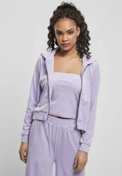 URBAN CLASSICS Damen - Sweater Met Rits - Lavender