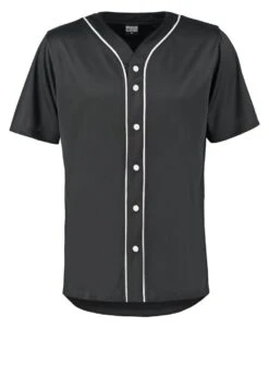 URBAN CLASSICS Baseball- Overhemd - Black/White -Urban Classics 511f5b7e72f148d39c781f0ba74f5d90
