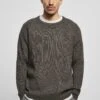 URBAN CLASSICS Ribbed Raglan Sweater - Trui - Blackbird
