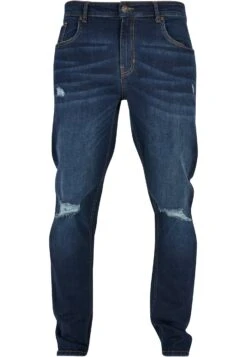 URBAN CLASSICS Straight Leg Jeans - Darkblue Destroyed Washed -Urban Classics 532d55ec91564ce2bb3520b19e211ff8