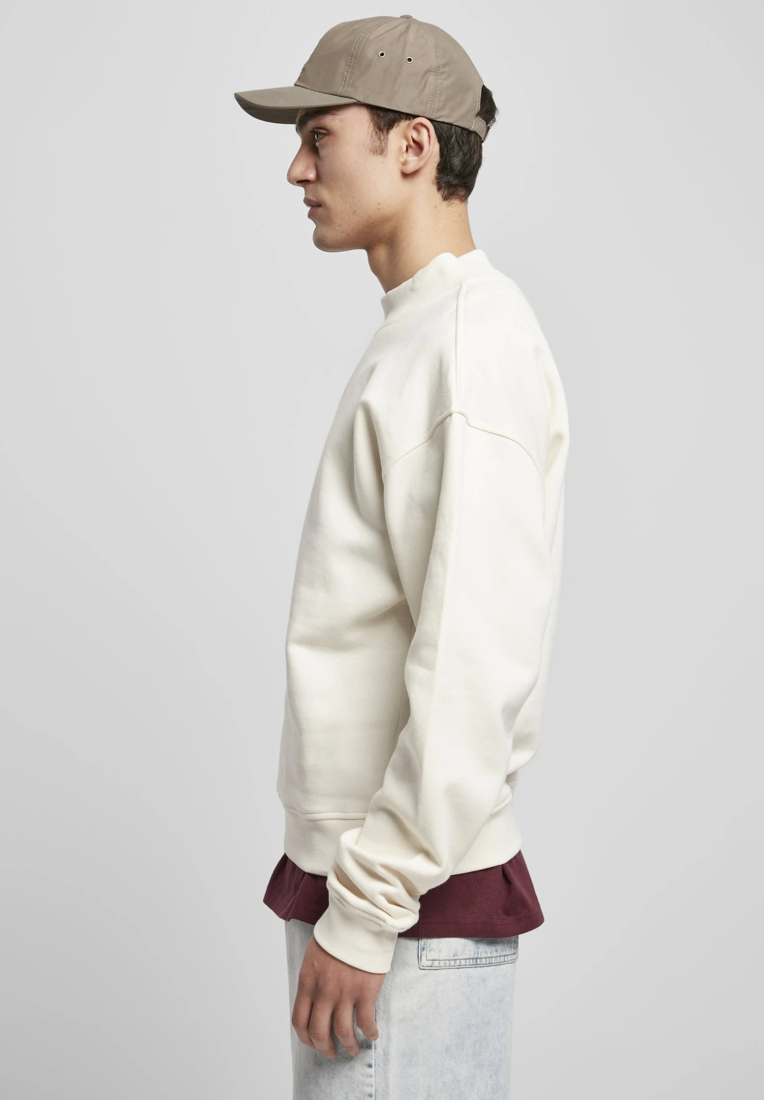 URBAN CLASSICS Mock - Sweater - Whitesand 7 URBAN CLASSICS Mock - Sweater - Whitesand - Afbeelding 5