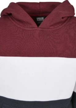 URBAN CLASSICS Hoodie - Port/White/Navy -Urban Classics 541ca4976ef34a58a345173bfe9fa96d