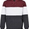 URBAN CLASSICS Hoodie - Port/White/Navy