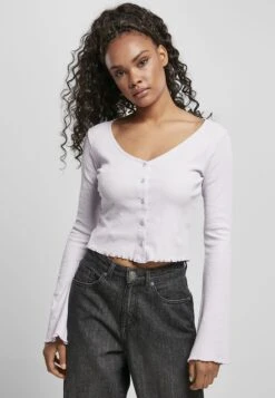 URBAN CLASSICS Cropped Rib - Longsleeve - Softlilac
