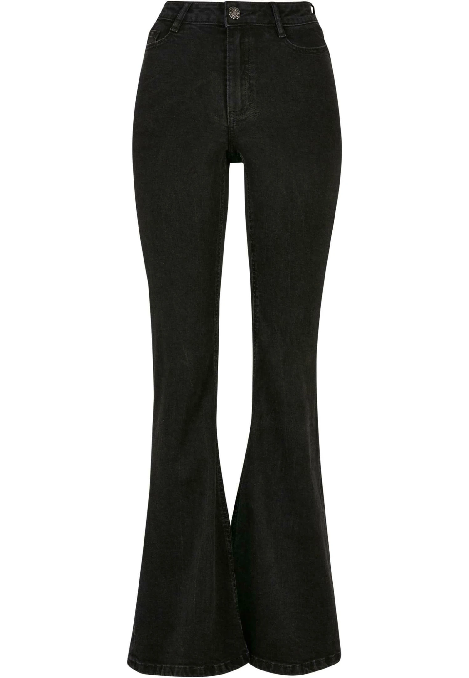 URBAN CLASSICS Organic High Waist - Bootcut Jeans - Black Washed 7 URBAN CLASSICS Organic High Waist - Bootcut Jeans - Black Washed - Afbeelding 5