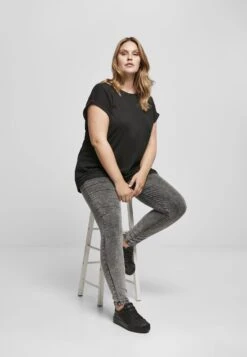 URBAN CLASSICS Jeans Skinny Fit - Black Heavy Acid Washed -Urban Classics 59c90cca37204285976f148aa0bb8832