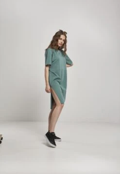 URBAN CLASSICS Frauen Oversized - Jurk - Turquoise -Urban Classics 5c5bf9fde8ff4e5cb5749da2dd51de55
