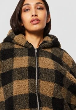 URBAN CLASSICS Check Sherpa - Winterjas - Softtaupe/Black -Urban Classics 604dcff657a043bd972f5b5155622fd9