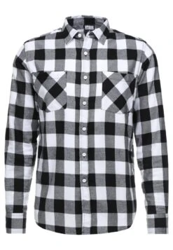 URBAN CLASSICS Checked - Overhemd - Black/White -Urban Classics 61b2b771902b4f8881ea47aaea041f64