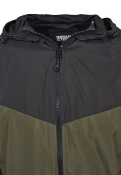 URBAN CLASSICS Windrunner - Softshelljas - Black/Darkolive -Urban Classics 620526fa8827450bb8a312bdeb6785ab