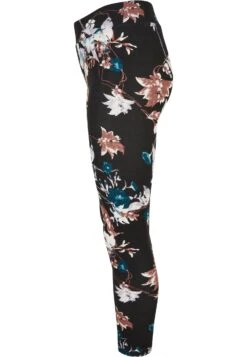 URBAN CLASSICS Soft Aop - Legging - Blacksoftflower -Urban Classics 62a4e1bab8964126a50c70815bc3f9a3