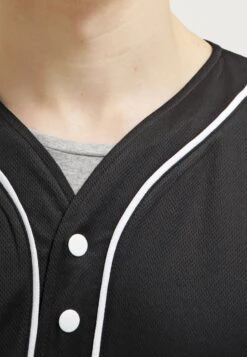 URBAN CLASSICS Baseball- Overhemd - Black/White -Urban Classics 6395bace28f04026894eea10dd8b6fc0