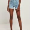 URBAN CLASSICS Jeansshort - Clearblue Bleached