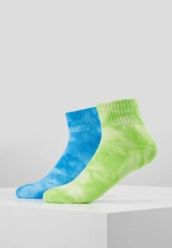 URBAN CLASSICS Tie Dye Socks Short 2 Pack - Sokken - Green/Blue