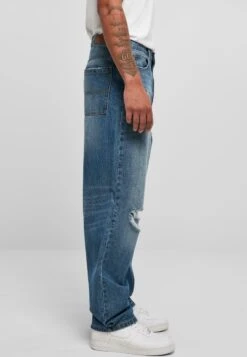 URBAN CLASSICS Distressed - Relaxed Fit Jeans - Mid Deepblue Destroyed Washed -Urban Classics 6488e1b798c14a71a90b37efdd0ce165