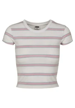 URBAN CLASSICS T-Shirt Print - White/Girlypink -Urban Classics 64b1b97fd36d4d18abea6a538a9787f1