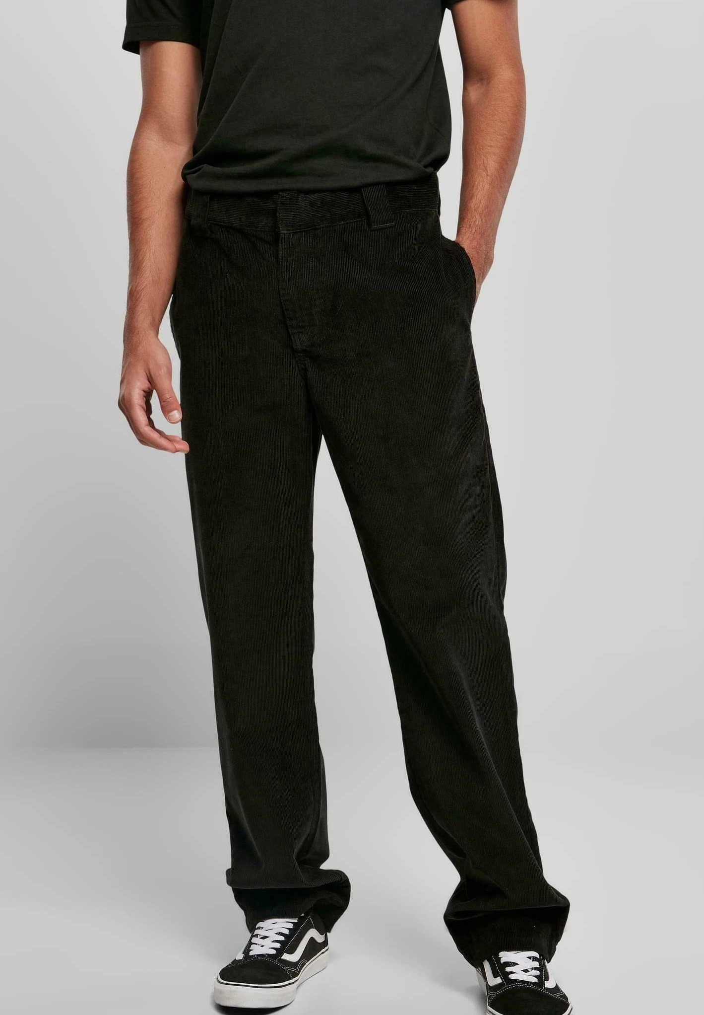 URBAN CLASSICS Corduroy Workwear Pants - Chino - Black 3 URBAN CLASSICS Corduroy Workwear Pants - Chino - Black