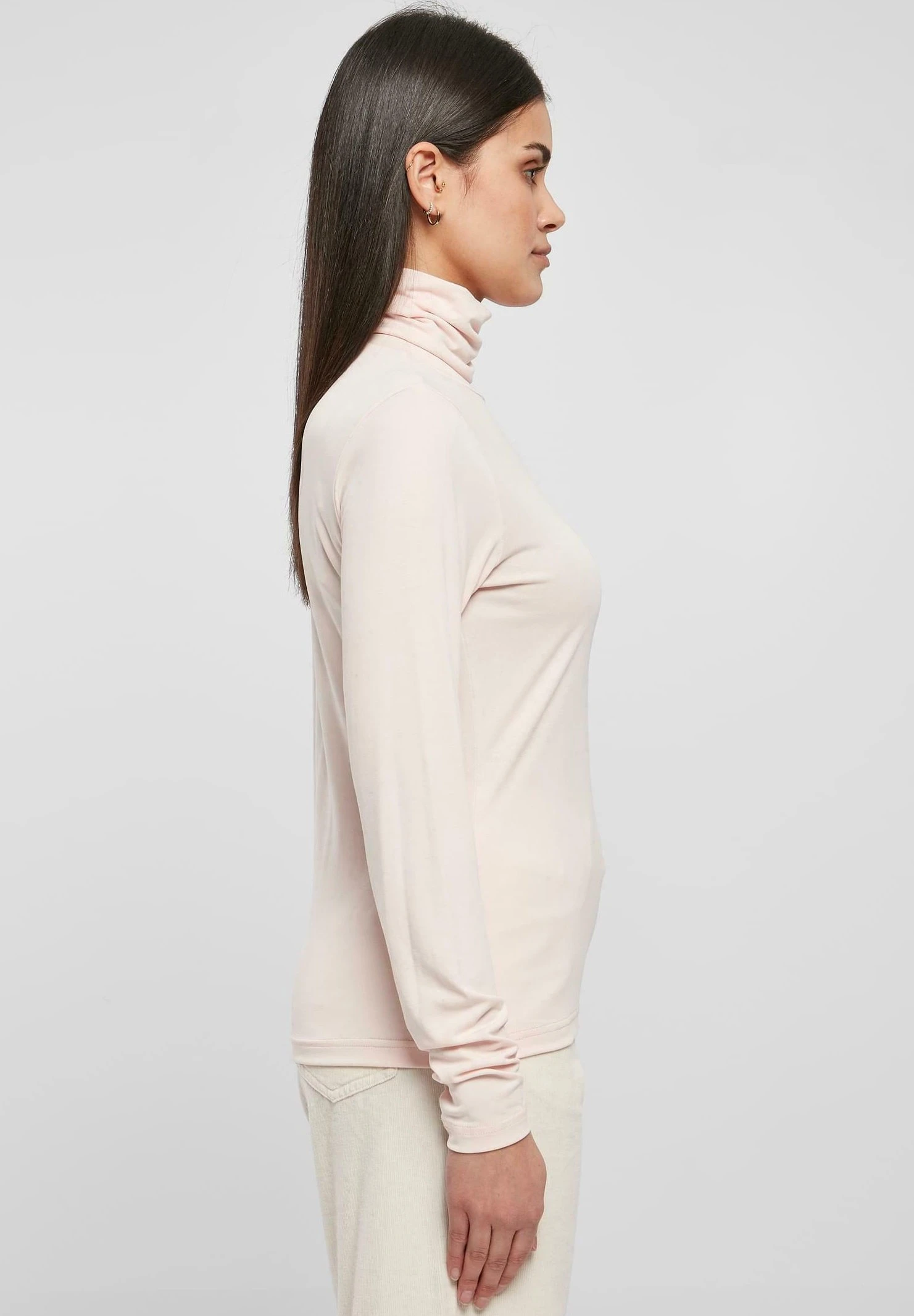URBAN CLASSICS Turtleneck Longsleeve - Longsleeve - Pink 6 URBAN CLASSICS Turtleneck Longsleeve - Longsleeve - Pink - Afbeelding 4