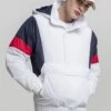 URBAN CLASSICS 3-Tone Pull Over- Jas - White/Navy/Fire Red