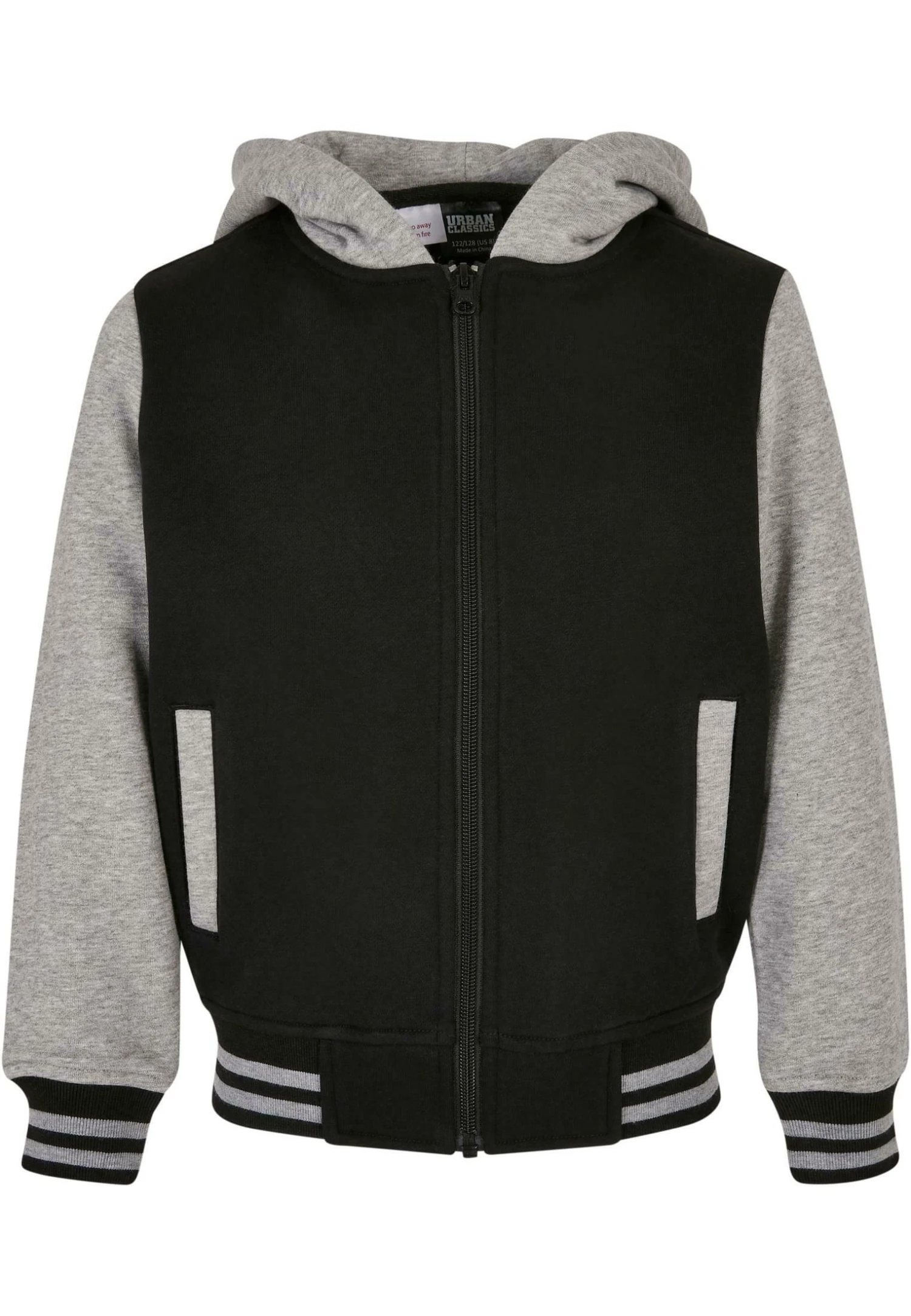 URBAN CLASSICS 2-Tone- Sweater Met Rits - Black Grey 3 URBAN CLASSICS 2-Tone- Sweater Met Rits - Black Grey