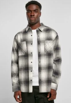 URBAN CLASSICS Mock Check - Overhemd - Whitesand Black